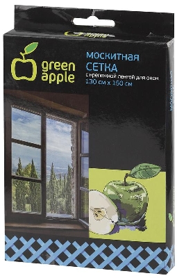 Сетка москитная для окон 130х150см (сетка + крепеж. лента) GBN001 Green Apple Б0032057