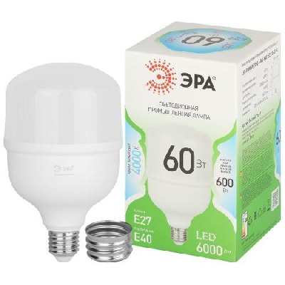 Лампа светодиодная GREEN LINE POWER T100-60W-840-E27/E40 GL 60Вт колокол 4000К яркий свет бел. E27/E40 Эра Б0067072