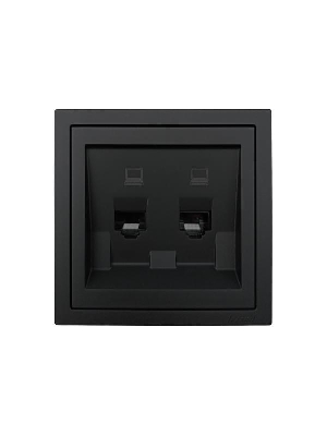 Розетка компьютерная 2-мест. СП ZIMA IP20 черн. бархат LEZARD 704-4288-141