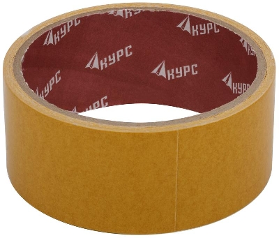 Лента-скотч клейкая двусторонняя 38ммх5м КУРС 11802