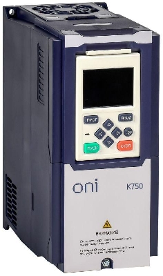 Преобразователь частоты ПЧ K750 380В 3ф 0.75кВт 2.5А встроен. тормоз ONI K750-33-075HTM