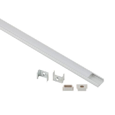 Комплект с накладным анодированным профилем 1506-1m 15х6мм. 1м САВ262 сереб. Эра Б0062757