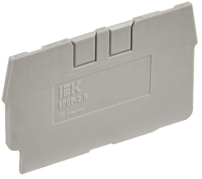 Заглушка для CP 2.5кв.мм сер. IEK YCT20-00-K03-002-ZGL