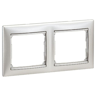 Рамка 2-м Valena горизонт. алюм. IEK 770152