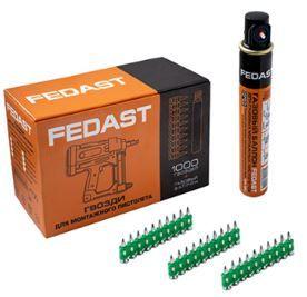 Гвоздь усиленный 3.0х19мм для монтажного пистолета в комплекте с газовым баллоном 165мм FEDAST Промрукав fd3019egfc