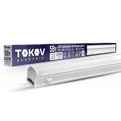 Светильник светодиодный ДБО Т5 5Вт 4К IP40 TOKOV ELECTRIC TKE-DBO-T5-0.3-5-4K