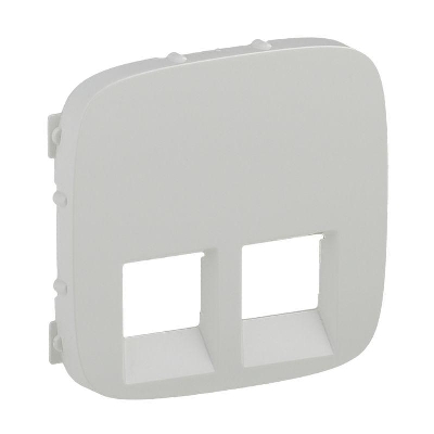 Панель лицевая Valena Allure для 2-м телефонных/информационных розеток бел. Leg 755425