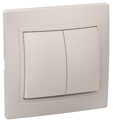 Выключатель 2-кл. СП Кварта 10А IP20 ВС10-2-0-ККм крем. GENERICA EVK20-K33-10-DM