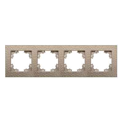Рамка 4-м Афина фактурная универс. шампань Universal A10046-Br