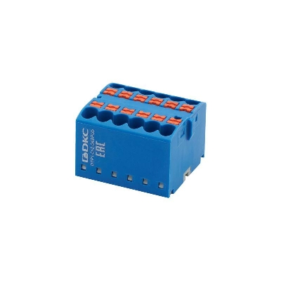 Блок распределительный зажим push-in 12 точек подключения 25кв.мм син. DKC DTP1-012-04SPUB