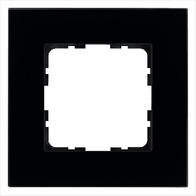 Рамка 1-м G-Glass стекло черн. Black Glass Jasmart G1001GB