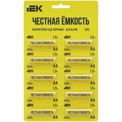 Элемент питания алкалиновый LR6/AA Alkaline (блист.10шт) IEK ABT-LR06-OP-D10
