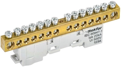 Шина L "фаза" неизол. на универс. держ. 8х12-14-Ср TEKFOR IEK TF-NN20-14-DL-K03