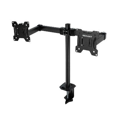 Кронштейн для двух мониторов 13-32дюйм одно колено настольный Офис Rexant 38-0356