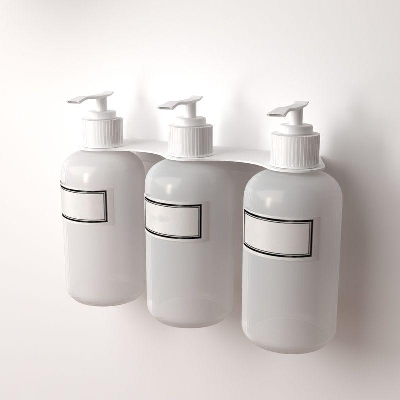 Держатель дозатора для жидкого мыла и шампуней на 3 флакона настенный бел. Rexant 38-0702