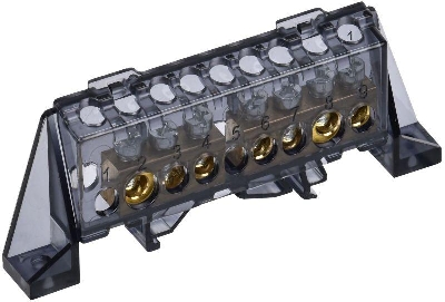 Шина нулевая N в комб. изол. "Стойка" 8х12-3+4-Ч TEKFOR IEK TF-NN20-34-DP-K02