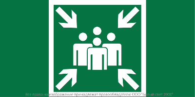 Знак безопасности BL-3517.E21 "Пункт (место) сбора" Белый свет a20061