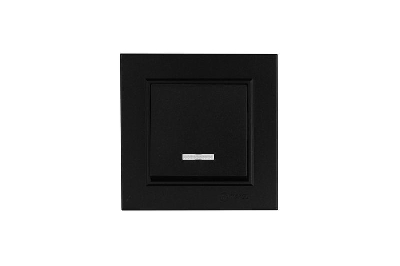 Выключатель одноклавишный с подсветкой Karea черн. Makel 56054021