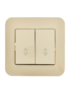 Переключатель проходной 2-кл.СП ASTI 10А IP20 в сборе крем. LEZARD 7081-0303-106