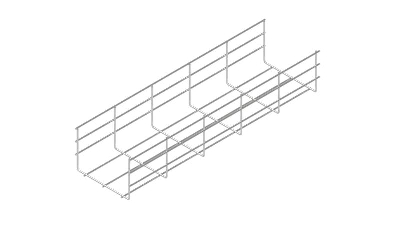 Лоток проволочный 500х100 L3000 сталь 4мм PL100-500-3000 нерж. оцинк. КМ LO3030