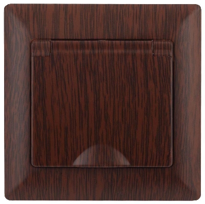 Розетка 1-м СП Solo 4-203-10 16А 250В IP20 2P+E Schuko с заземл. защ. крышка венге Intro Б0053663