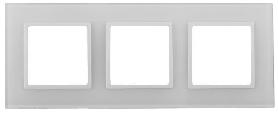 Рамка 3-м 14-5103-01 стекло Elegance бел.+бел. Эра Б0059170