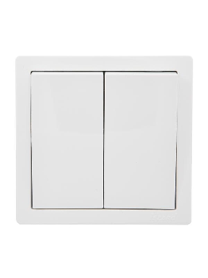 Выключатель 2-кл. ОП LETO бел. LEZARD 752-0200-101