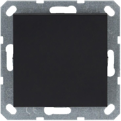 Переключатель проходной 1-кл. 10А IP20 с подсветкой механизм черн. матов. soft touch Jasmart G3012NPB