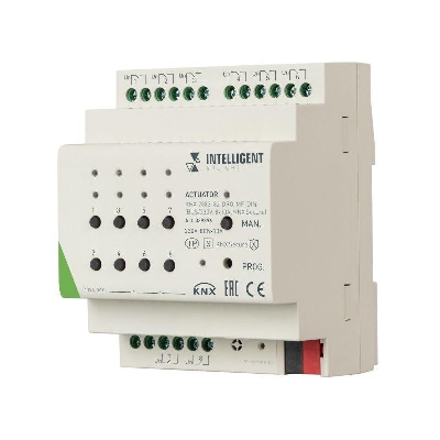 Актуатор KNX-7083-82-DRO-MF-DIN (BUS/230В 8х10А KNX Secure) IP20 пластик INTELLIGENT ARLIGHT 039896