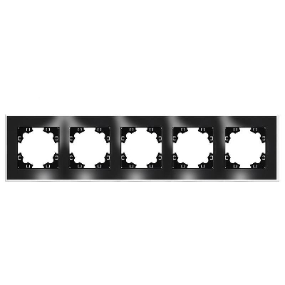 Рамка 5-м Афина стеклянная графит UNIVersal 2258