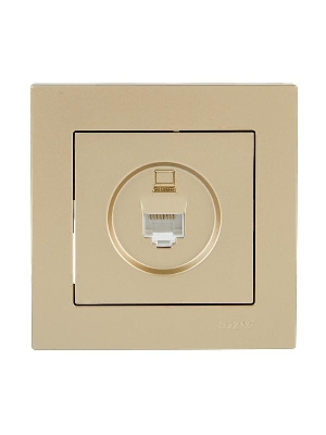 Розетка компьютерная VESNA зол. LEZARD 742-3688-139