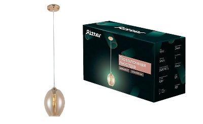 Люстра подвесная FORLI 180х900мм E27 металл зол. Ritter 52536 3