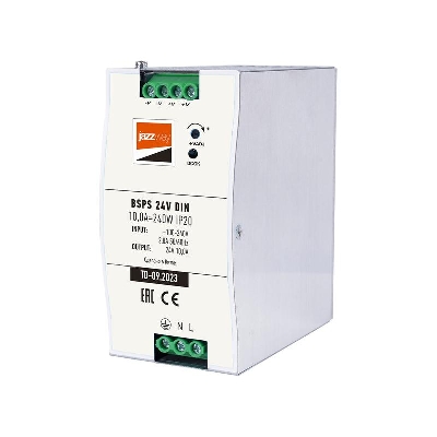 Блок питания для светодиодной ленты BSPS DIN 24В 10.0А=240Вт IP20 AL Pro+ JazzWay 5050044