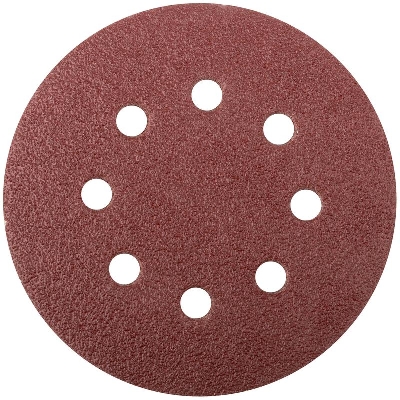 Круг шлифовальный с отверстиями (липучка) алюм./оксид 125мм Р 40 (уп.5шт) FIT 39662