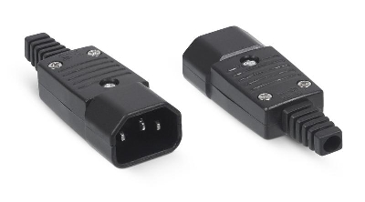 Вилка разборная IEC-320-C14 С14 10А 250В черн. Cabeus 9647c