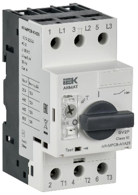 Выключатель автоматический защиты двигателя A1 GV2P 0.16-0.25А ARMAT IEK AR-MPCB-A1A25