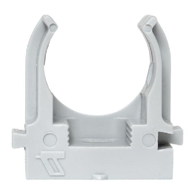 Держатель для труб (клипса) d20мм для монтажного пистолета сер. (уп.100шт) Plast EKF derjp-z-20