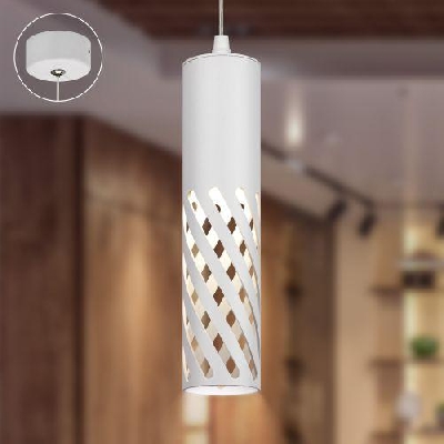 Светильник подвесной (подвес) PL28 WH MR16 GU10 потолочный цилиндр бел. Эра Б0061370