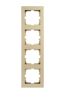 Рамка 4-м VESNA вертик. без вставки зол. LEZARD 742-3600-154