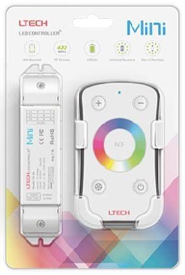 Контроллер RGB для LED ленты 12-24В IP20 135x30x20мм c пультом 3CH 108/216W (12В/24В) (LTECH) VARTON M3+M3-3A