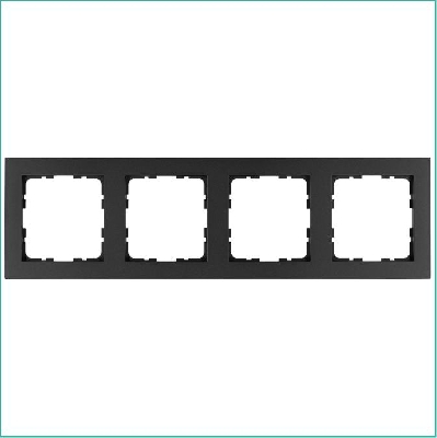 Рамка 4-м G-Classic антрацит Jasmart G1004B