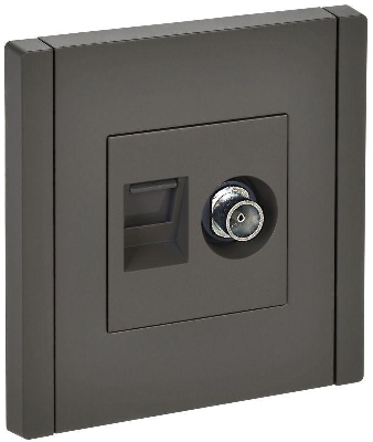 Розетка 2-м TV+RJ45 кат.6 FORTE&PIANO FP337 сер. IEK FP-AK20-2-K03