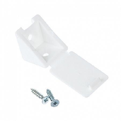 Уголок мебельный с шурупом бел. (уп.4шт) Tech-Krep/Zitar 108982