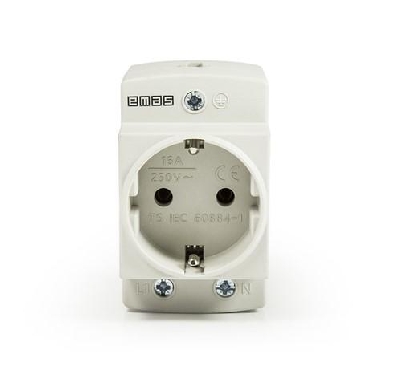Розетка на дин-рейку с подсветкой EMAS EPREU2GL