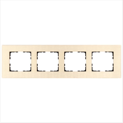 Рамка 4-м G-Metal метал. алюм. шампань Champagne Gold Jasmart G1004AG