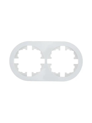 Рамка 2-м OSEN горизонт. круглая бел. LEZARD 744-0200-147