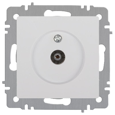 Розетка телевизионная одиночная TV СП Accent 6-301-01 IP20 бел. Intro Б0063601