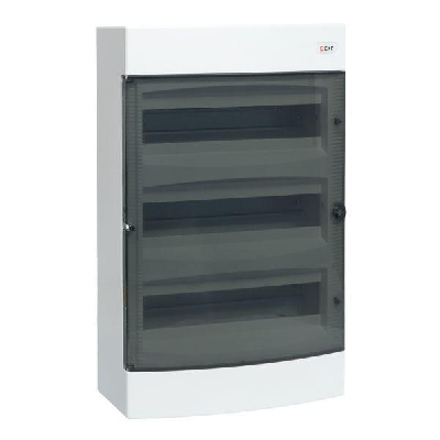 Щит распределительный навесной Unix 3х18мод. IP41 прозр. дверь PROxima EKF ux-3x18-n