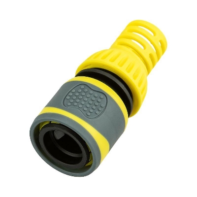 Коннектор для шланга быстросъемный 3/4дюйм с защитой от перегибов ЧЕТЫРЕ СЕЗОНА 62-0302-F