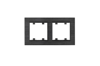 Рамка 2-м Karea LINE STAR дым. металлик Makel 86050702